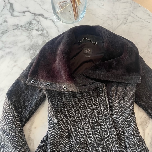 NEW Wool Chanel-like Pea Coat Faux Fur - Picture 7 of 16